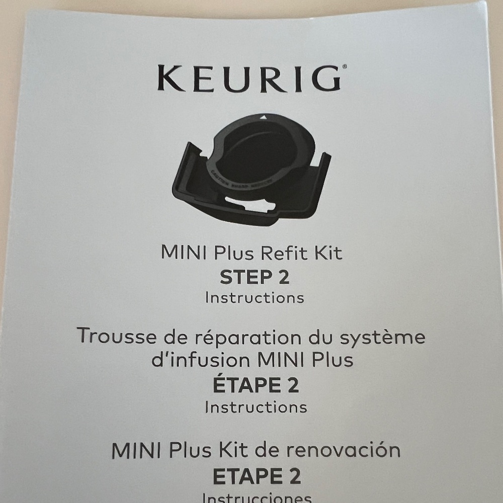 Keurig Mini Plus Refit Kit Step 1 and Step 2 NEW